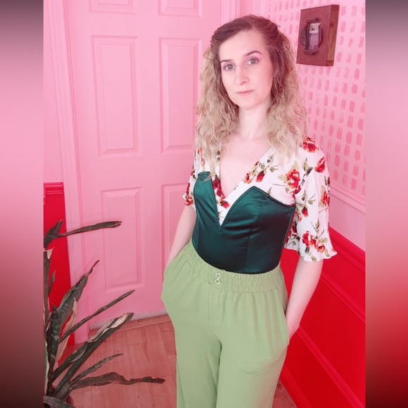 Emerald Green Strapless Bodysuit - Picture 8 of 8